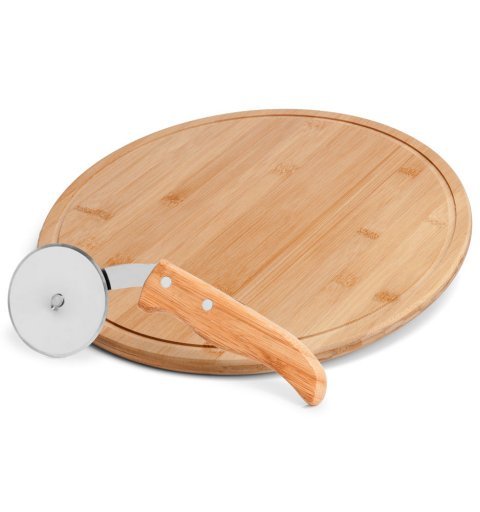 Conj. Para Pizza Em Bambu - 2 Pçs